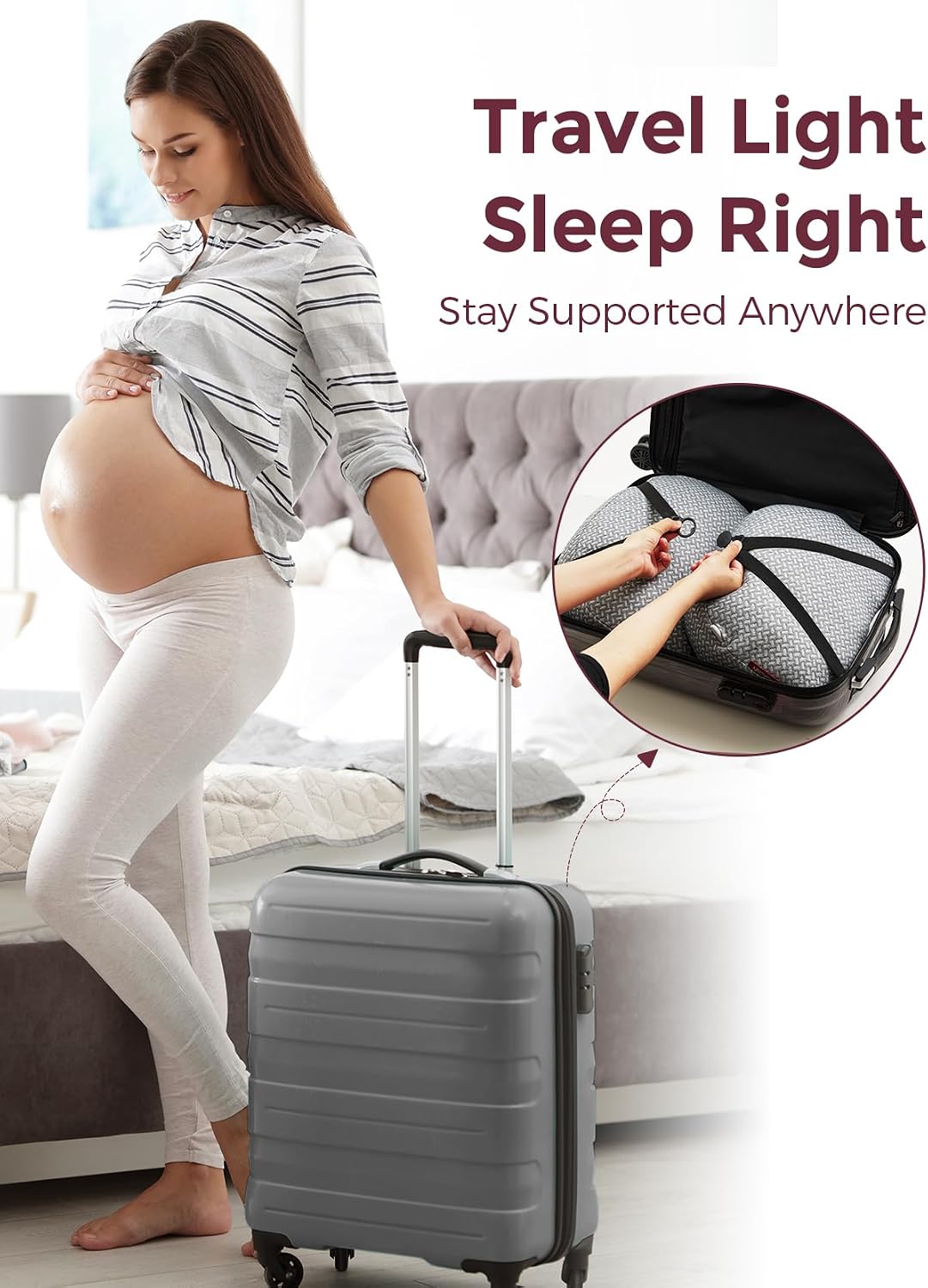 Momcozy - Maternity Portable Pillow - Side Sleeper