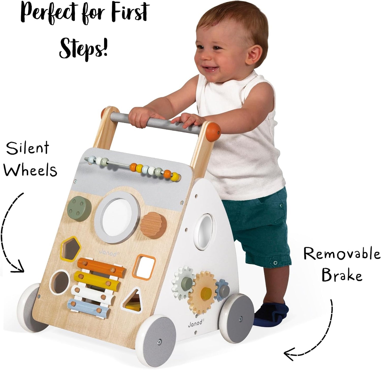 Janod - Sweet Cocoon Push Along Vehicle - Wooden