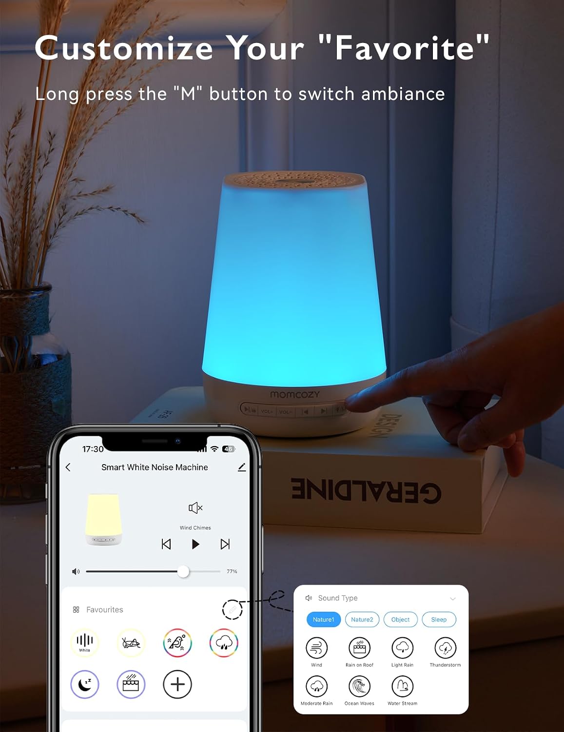 Momcozy - Smart Baby Sound Machine - White