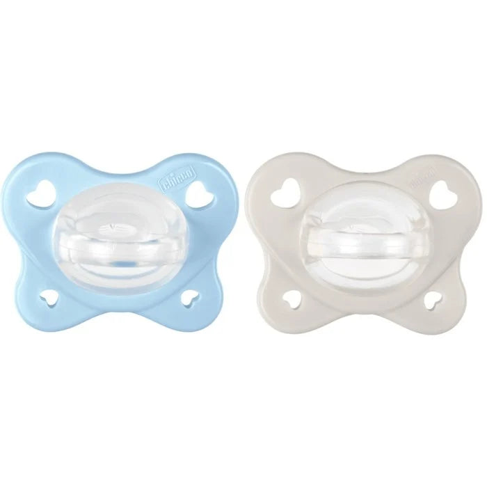 Chicco D- SOOTHER PH. DUAL SOFT 2-6M 2pces -BLUE-