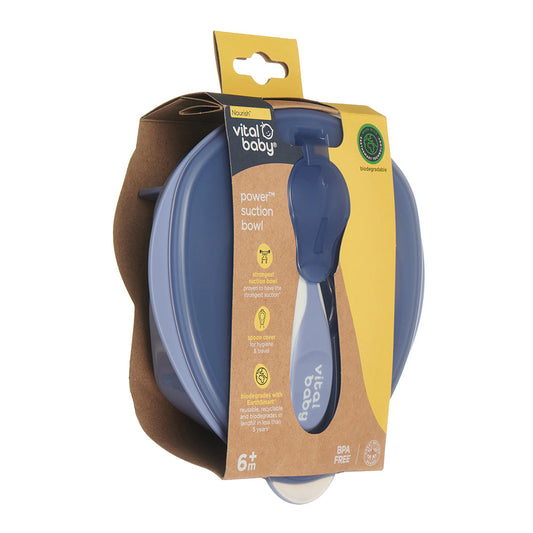 Vital Baby Nourish power' suction bowl - natural grape