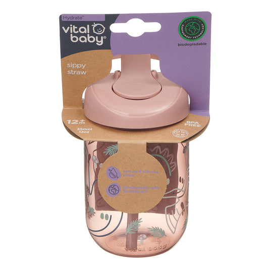 Vital Baby Hydrate sippy straw 350ml - natural berry