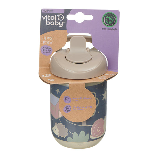 Vital Baby Hydrate sippy straw 350ml - woodland glow