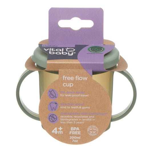 Vital Baby Hydrate free flow cup - natural moss