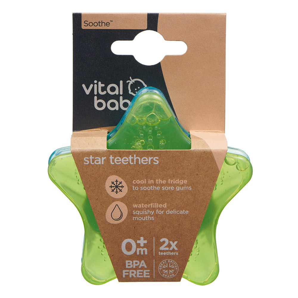Vital Baby Soothe star teethers 2pk - mixed