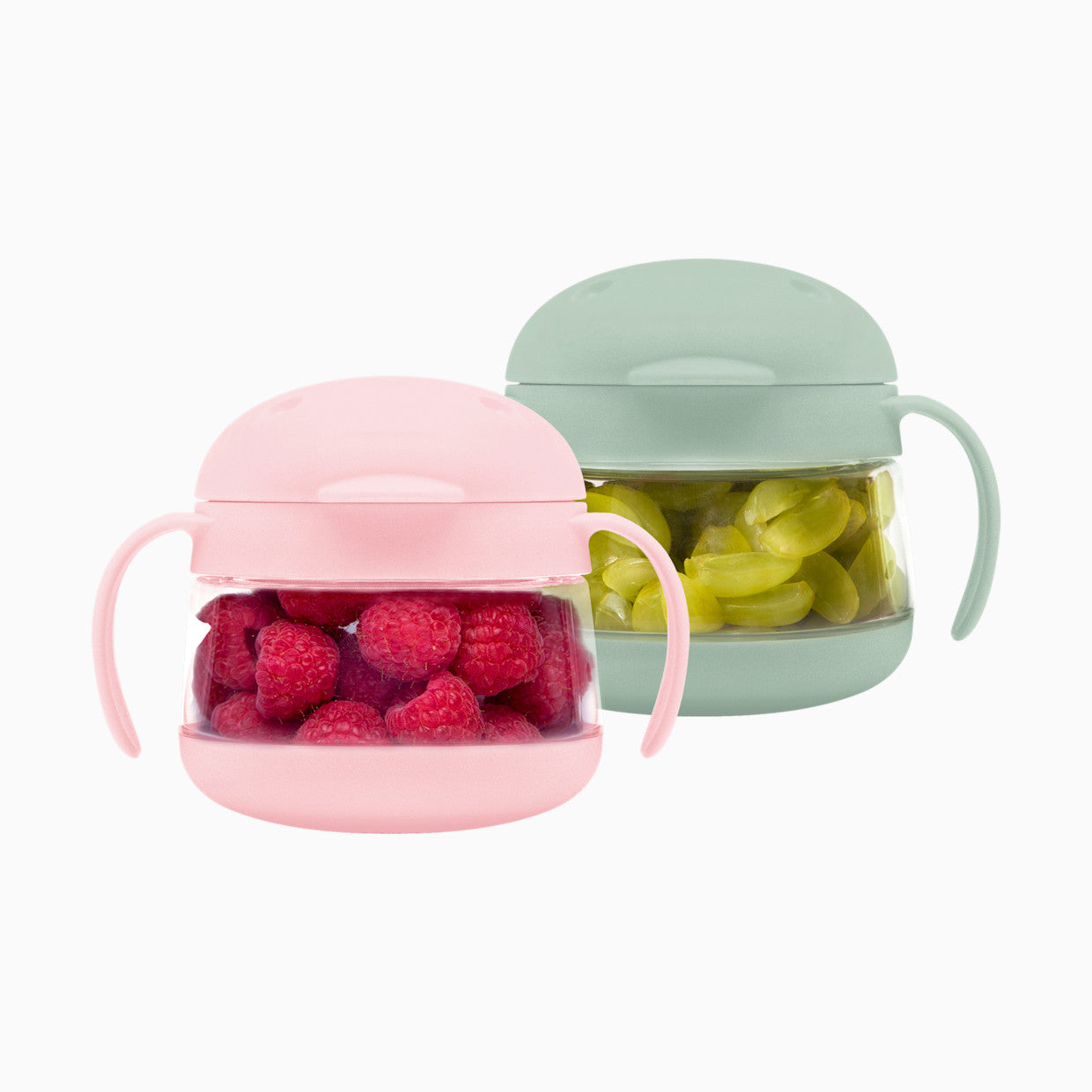 Ubbi - Tweat 2 Piece Snak Container - Sage/Blush Pink