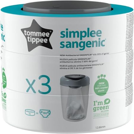 (TOMMEE TIPPEE) TT SIMPLEE 3PK REFILL CASS AL