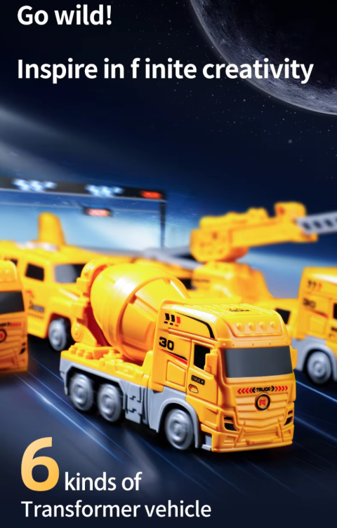 Tumama Kids - Magnetic Transform Engineering - Car Converting Robot Set