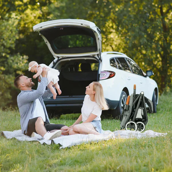 EVENFLO GOLD OTTO SELF-FOLDING TRAVEL STROLLER MOONSTONE GRAY