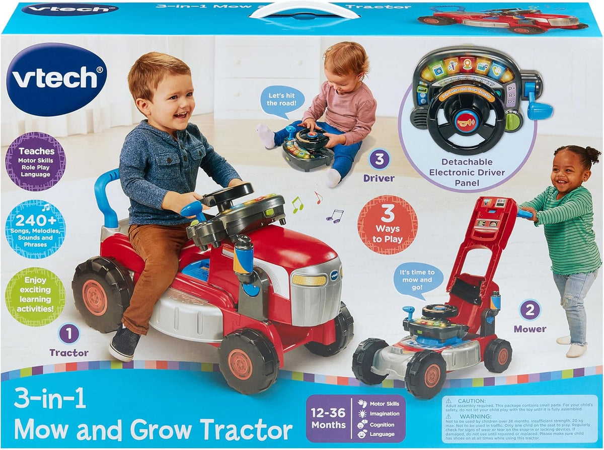 Vtech - 3in1 Mow & Grow Tractor - English