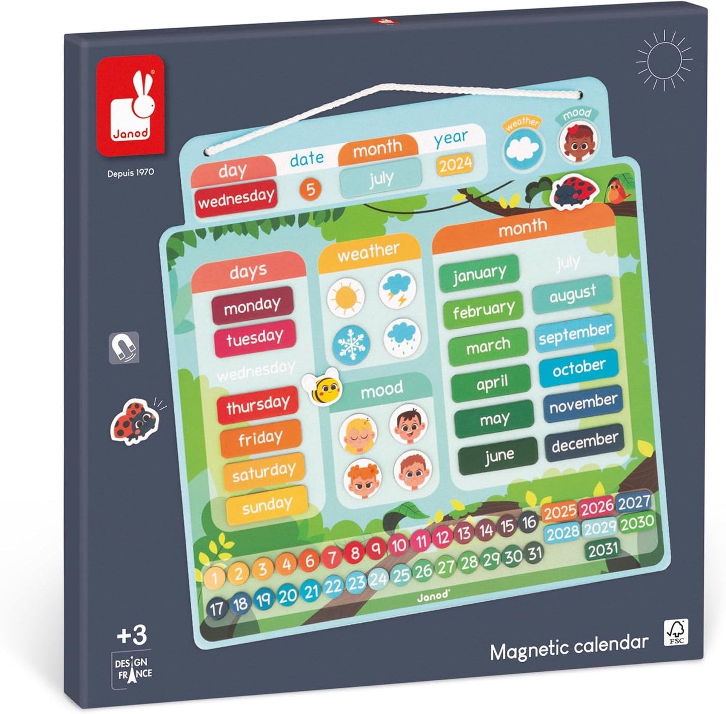 Janod - Magnetic Calendar - English