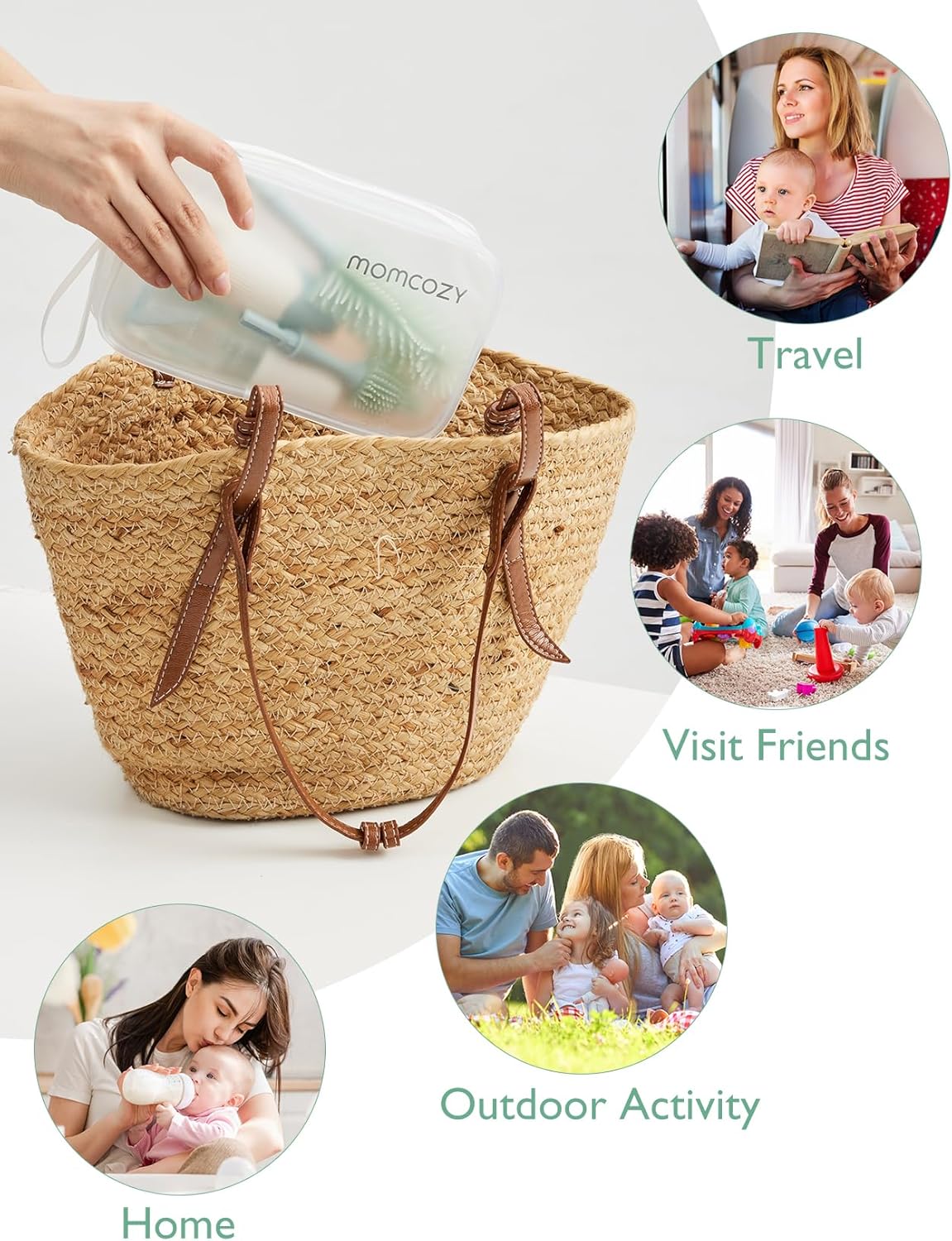 Momcozy - Push-Press Bottle Brush - Kit