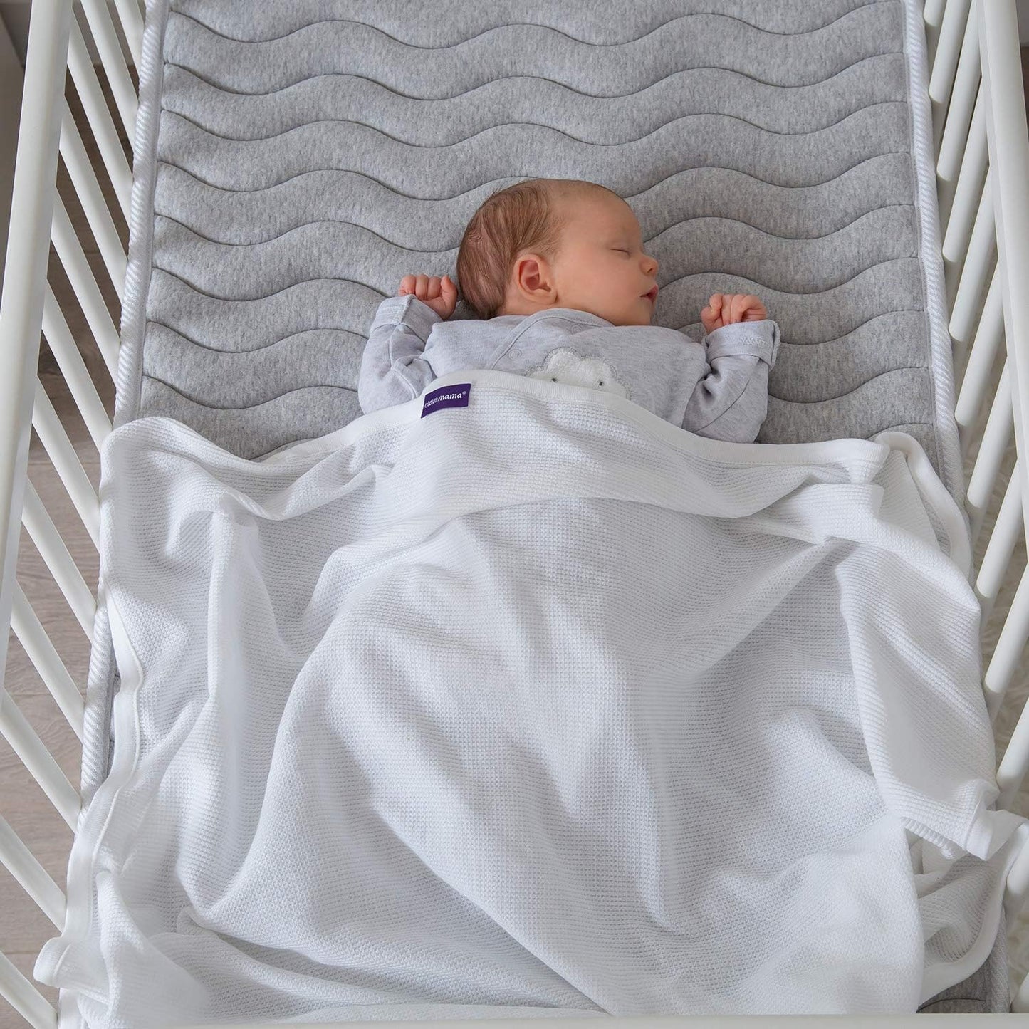 Clevamama - Waffle Cotton Baby Blanket - 70*90 White