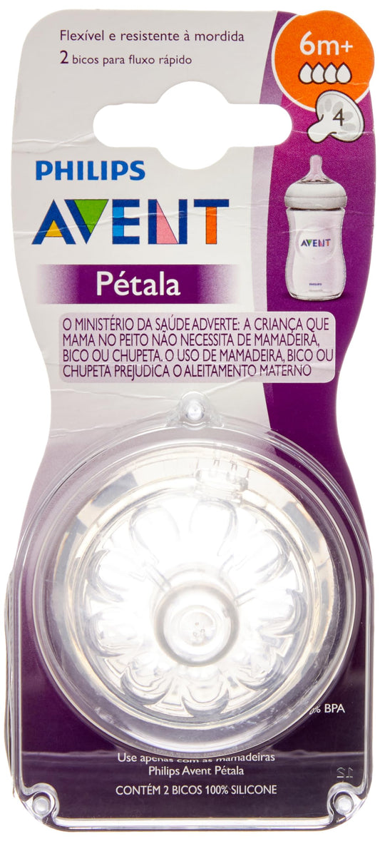 AVENT 2 NATURAL TEATS 2.0 FAST FLOW 4 HOLES-6M+
