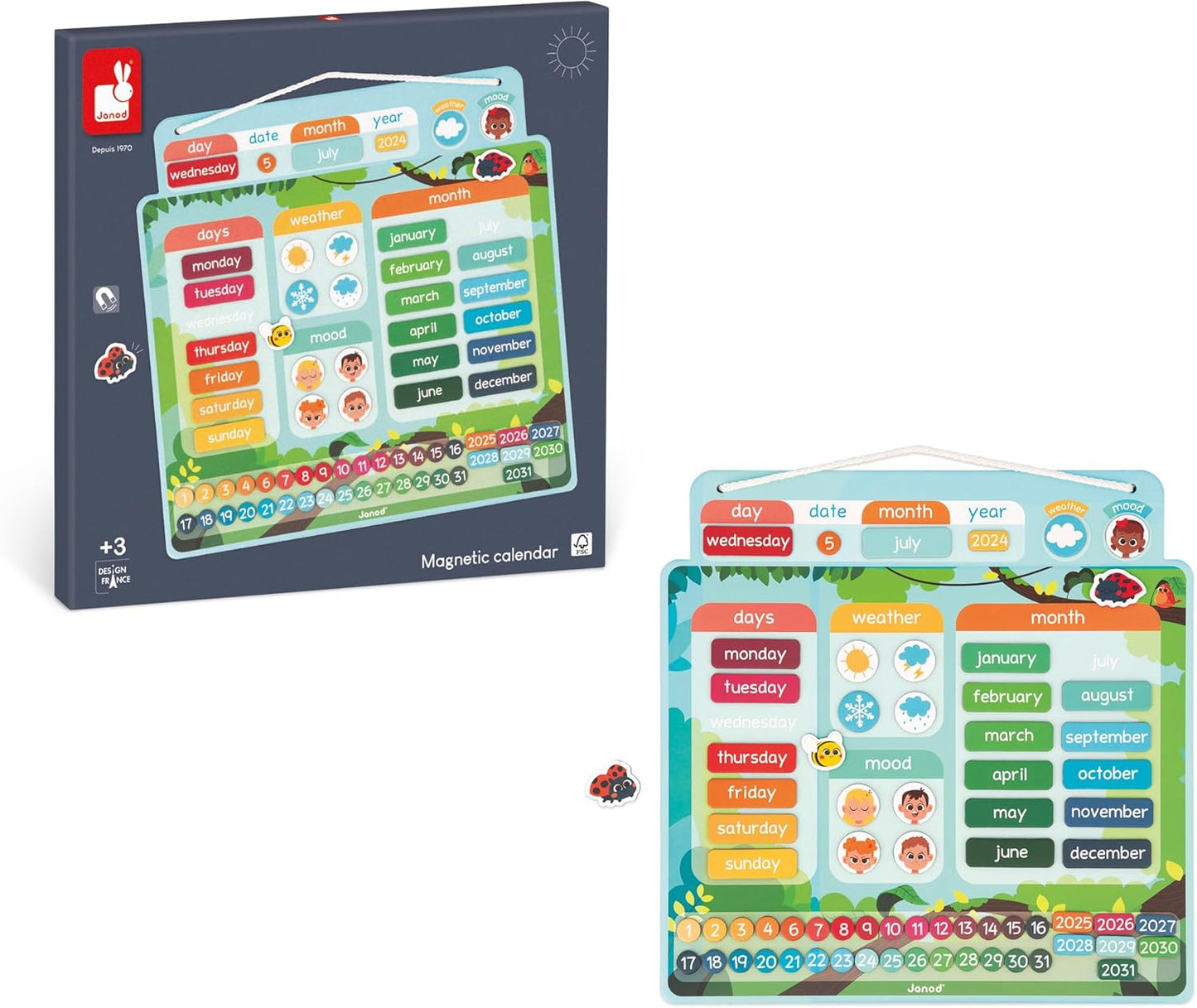 Janod - Magnetic Calendar - English