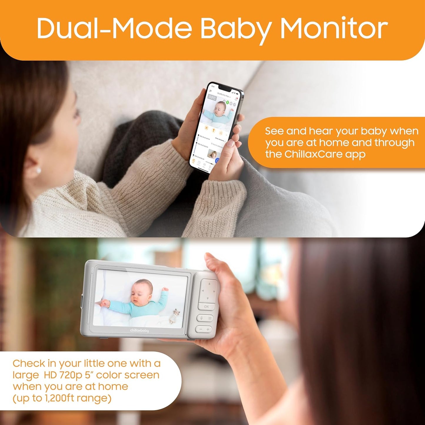 Chillax - Giraffe Pro Max - Clip Camera With 5" - Monitor