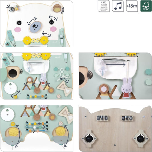 Janod - Pure Wooden Bear - Busy-board