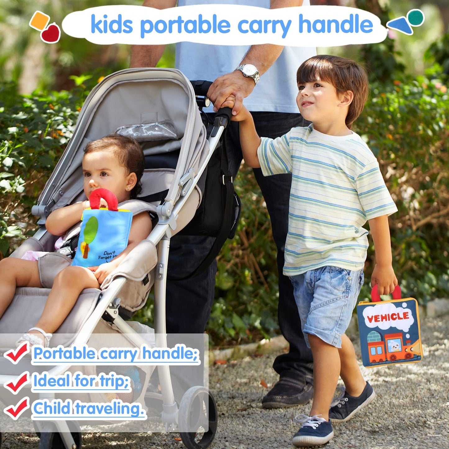 Tumama Kids - Baby Quiet Book - Vehicle Cloth Book