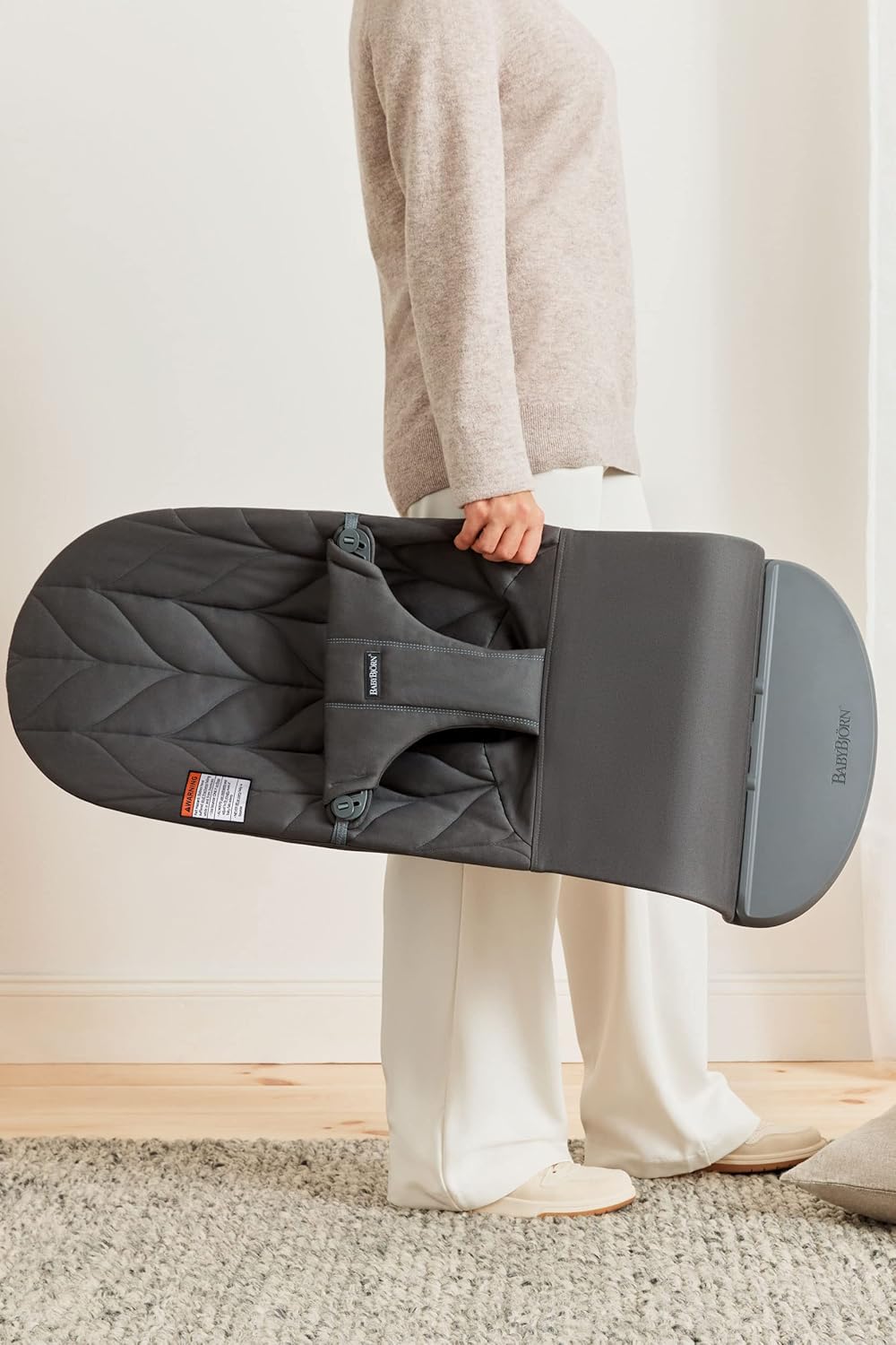 Babybjorn - Bouncer Bliss WOV. - Petal-Anthracite
