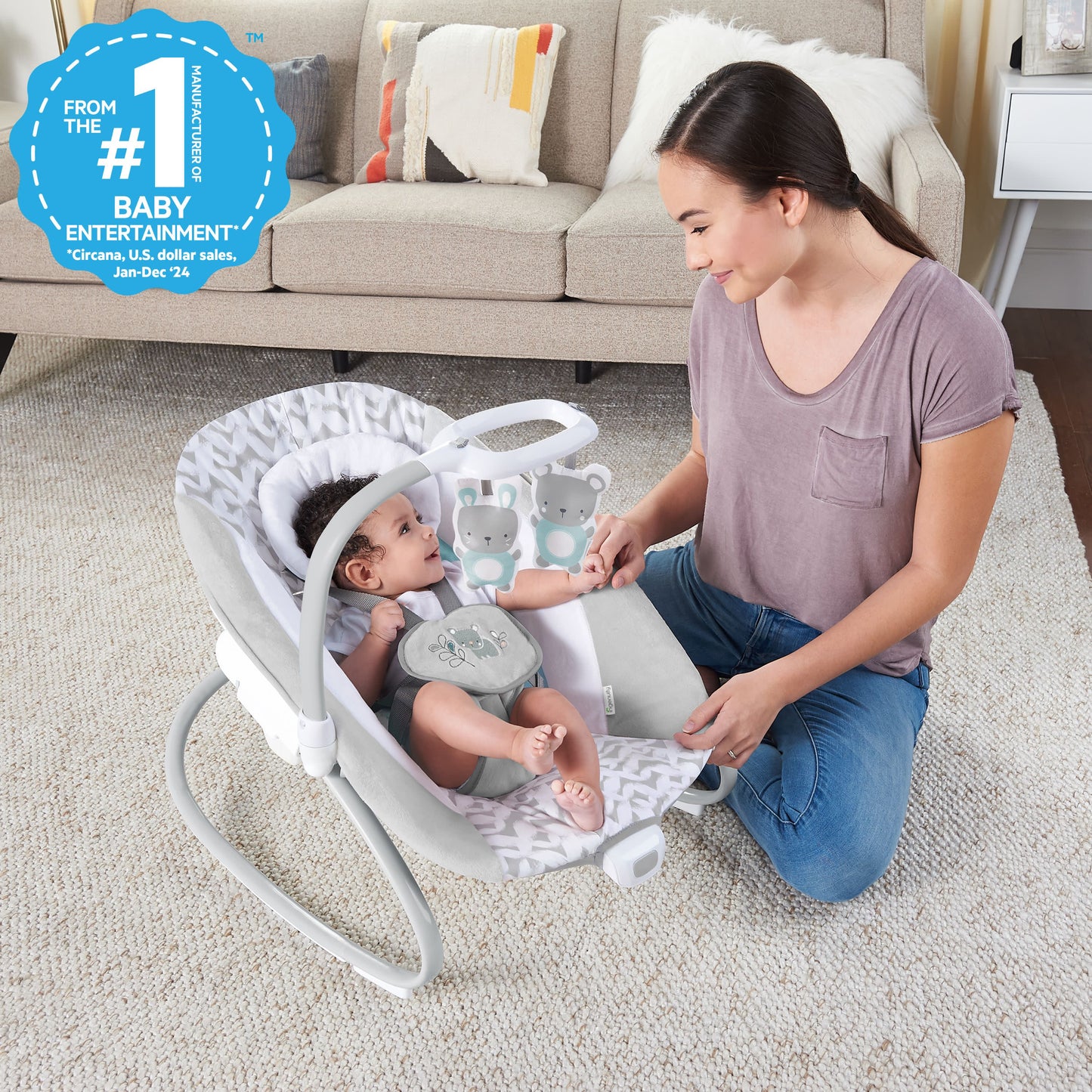 Kids2 - Ingenuity Simple Comfort Swing & Rocker - Raylan