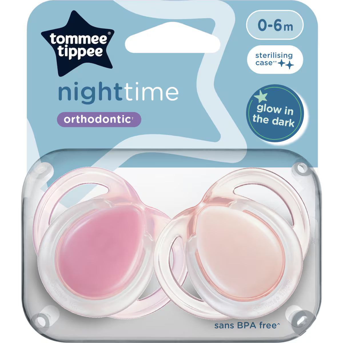 (TOMMEE TIPPEE) TT 2X 0-6M NIGHT GLOW IN THE DARK STHR AL AR