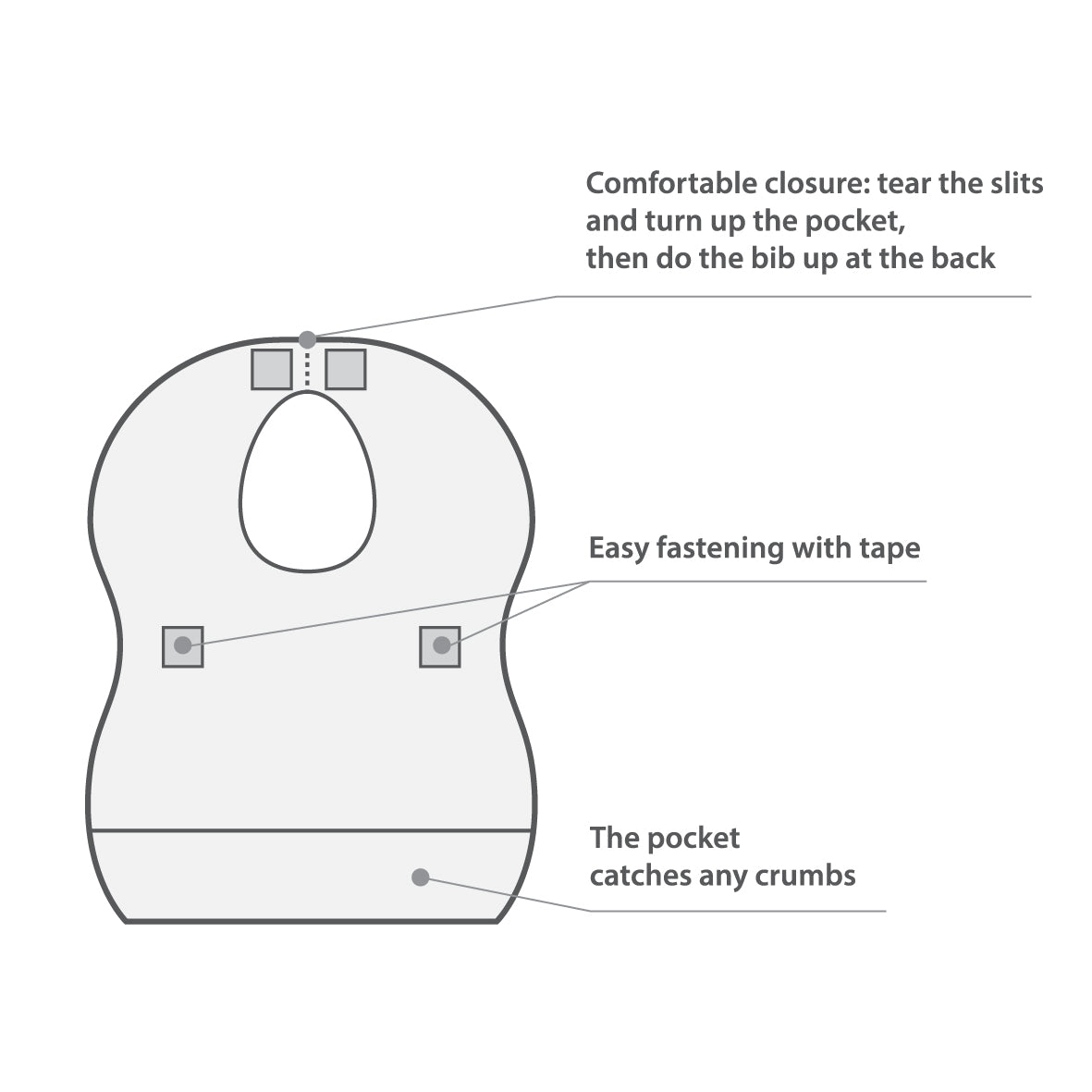 BabyOno - 878 Disposable Bibs - 10pcs