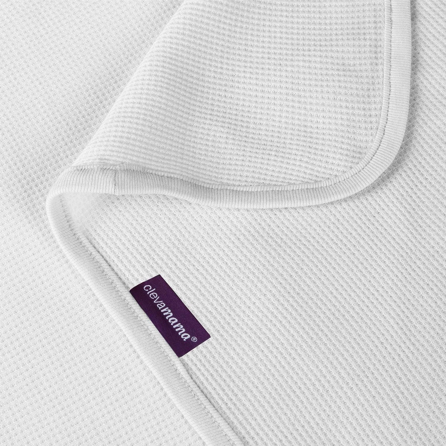 Clevamama - Waffle Cotton Baby Blanket - 70*90 White