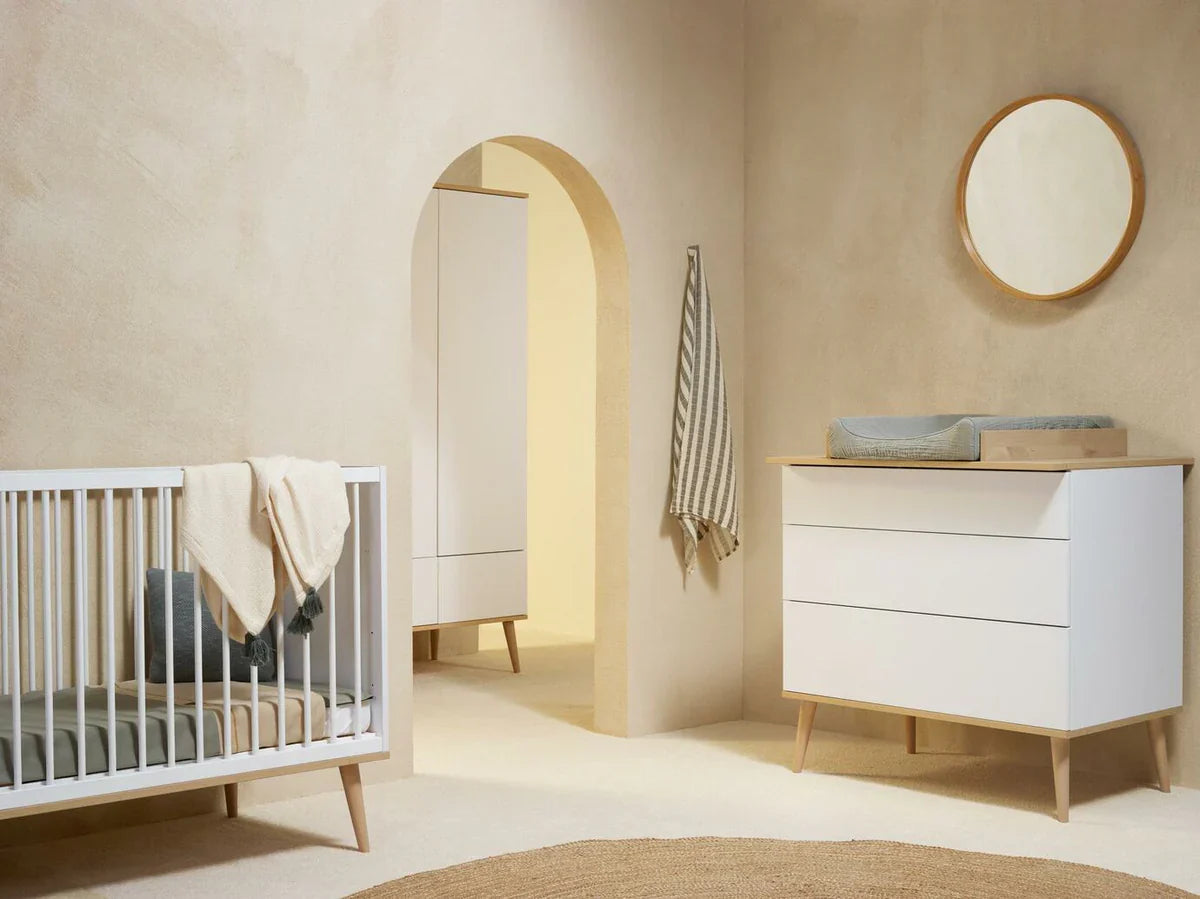 Quax Flow Commode - White & Oak Modern Dresser