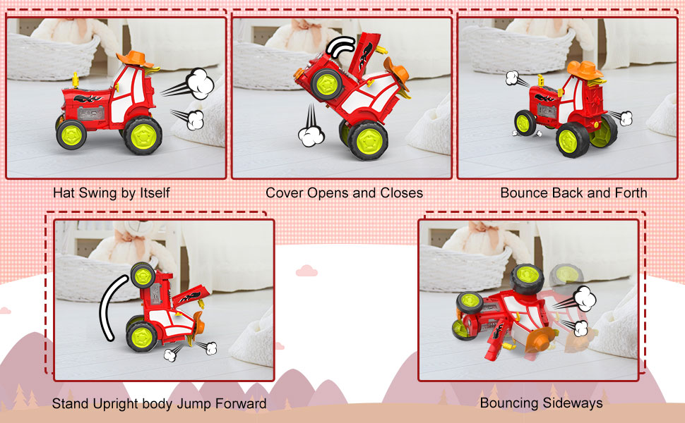 Tumama Kids - Crazy Jumping Car With Led Light - Music&Reachargeable Battery