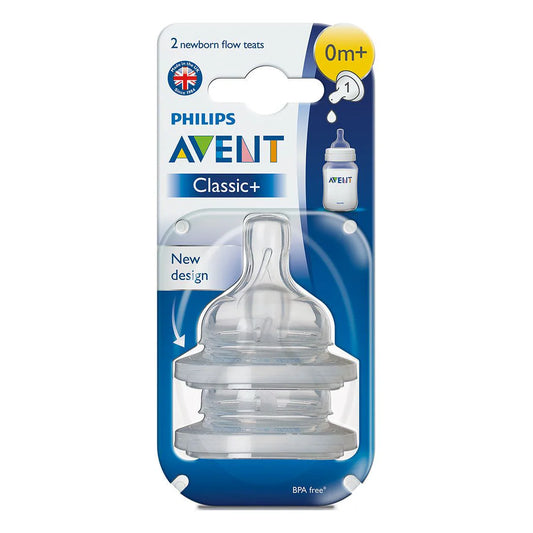 AVENT 2 CALSSIC+ TEATS NEWBORN 1 HOLE - 0M+