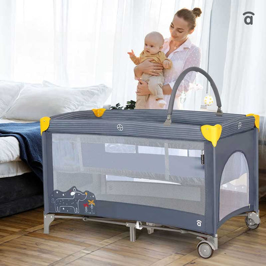 Asalvo - Travel Cot Duo Complet Baby Nights - Navy