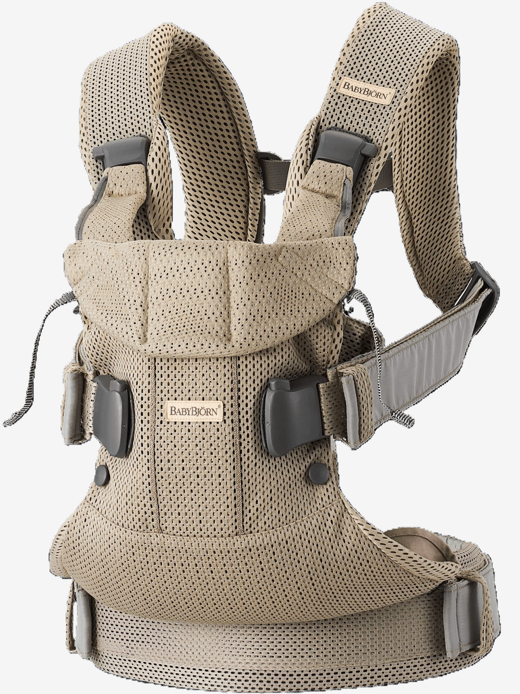 BABYBJORN BABY CARRIER ONE,AIR MESH 3D, GRAY BEIGE