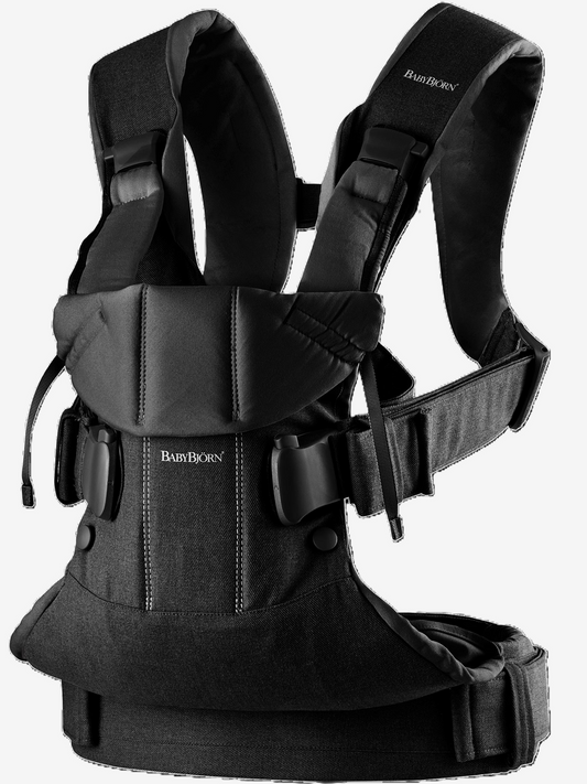 BABYBJORN BABY CARRIER ONE,COTTON MIX- BLACK