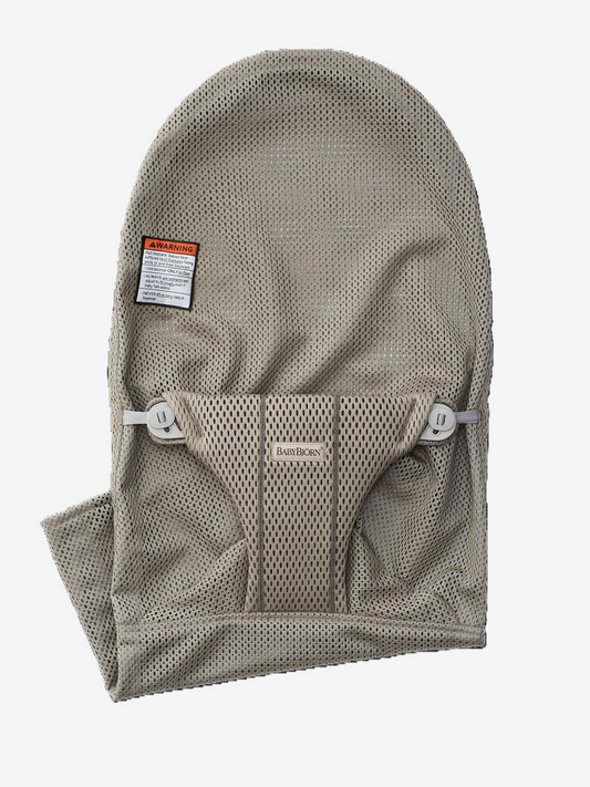 BABYBJORN BOUNCER SEAT FABRIC MESH-GRAY BEIGE