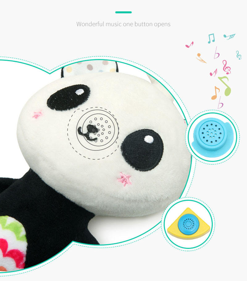 Tumama Kids - Plush Musical Teething - Hanging Rattle - Panda