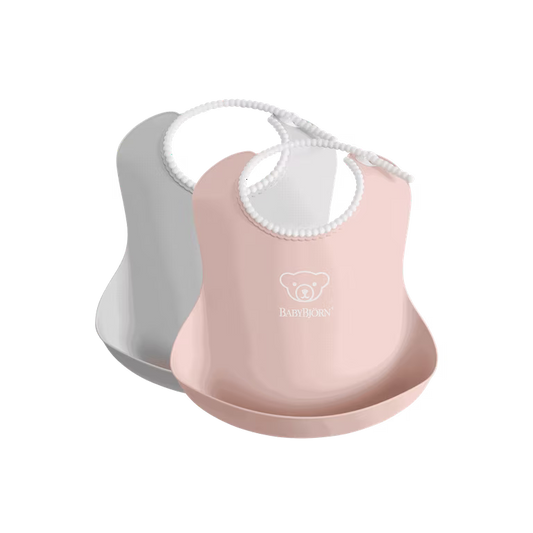 Babybjorn - Soft Bib - 2pack - Powder Grey&Pink