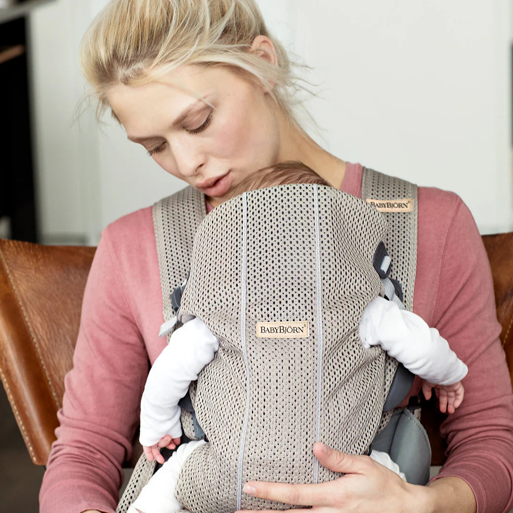 BabyBjorn - Baby Carrier Mini Jersey 3D - Gray Beige