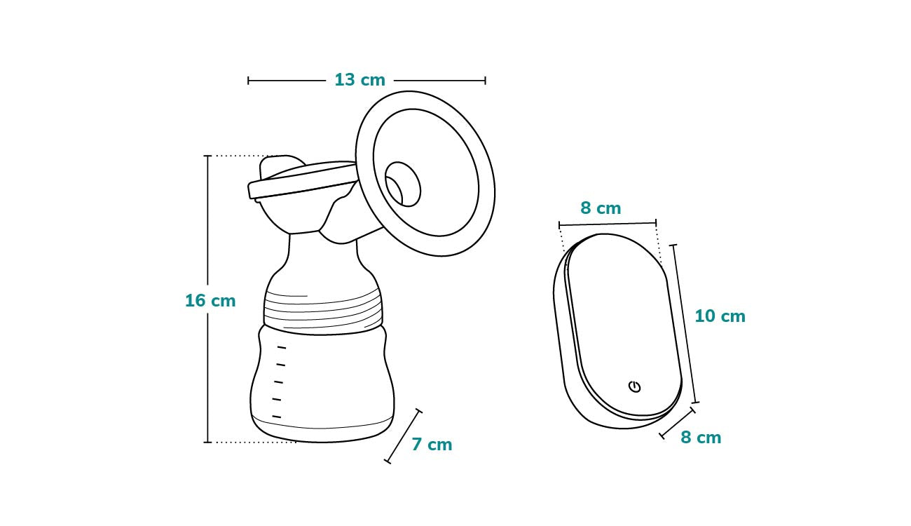 Lionelo - Fidi Go Grey - Stone - Breast Pump