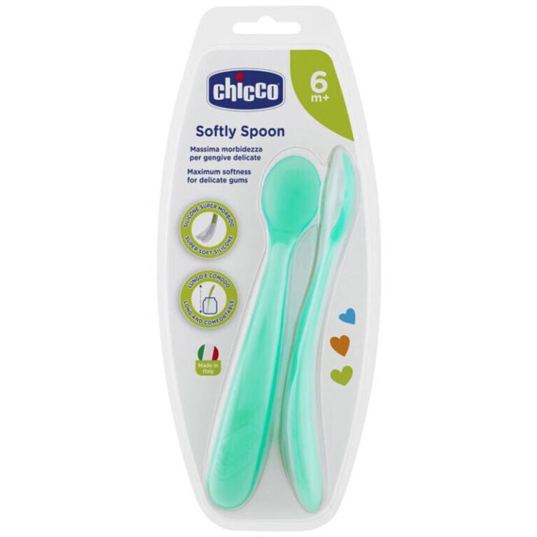 Chicco SOFT SILICONE SPOON -BOY- 6m+ 2Pz [06828.51]