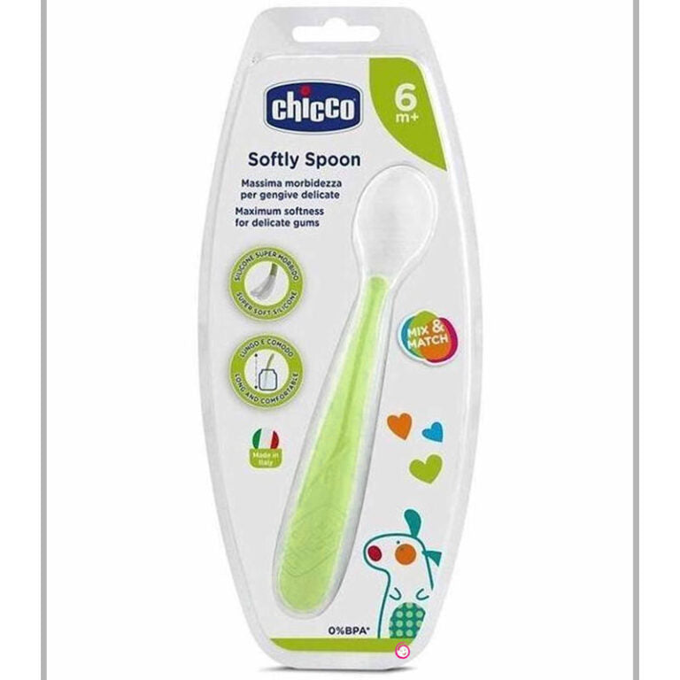 Chicco SOFT SILICONE SPOON -GREEN- 6m+ [06828.50]