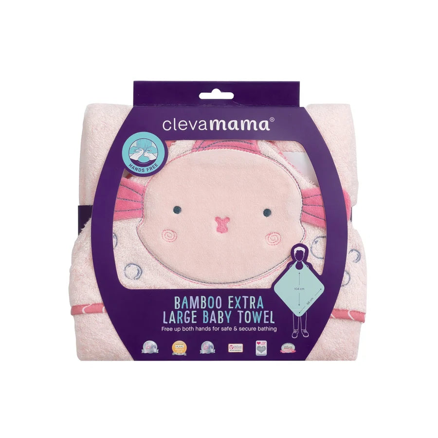 Clevamama - Bamboo XL Apron Baby Towel - Pink
