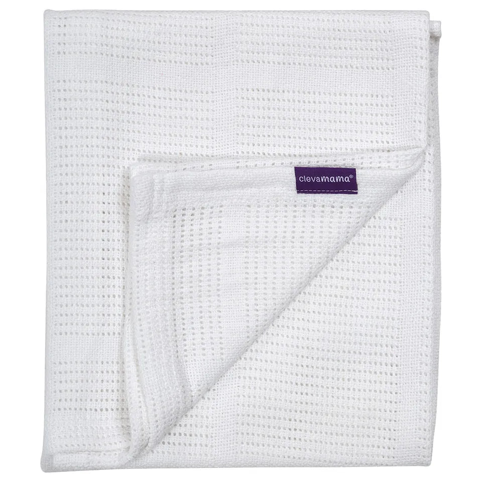 Clevamama - Cellular Baby Blanket - White 80*100cm White