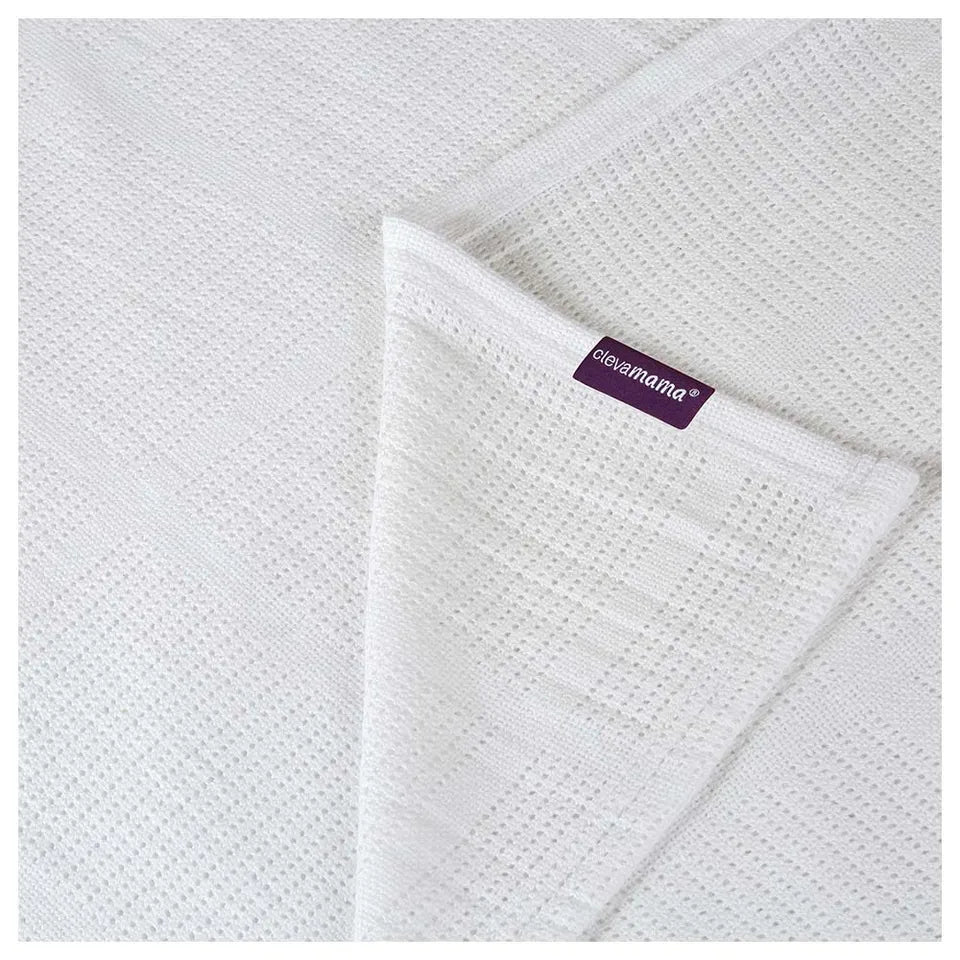Clevamama - Cellular Baby Blanket - White 80*100cm White