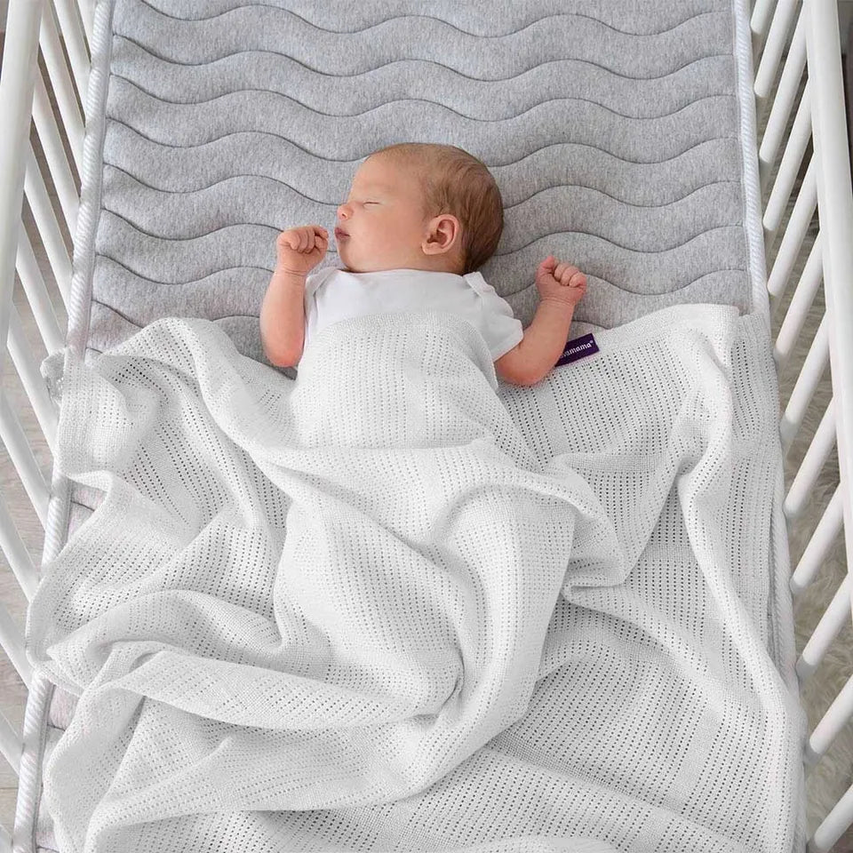 Clevamama - Cellular Baby Blanket - White 80*100cm White