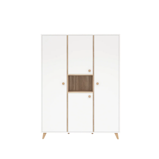 Faktum - 3-Door Baby Wardrobe Large Nursery Storage Cabinet - White