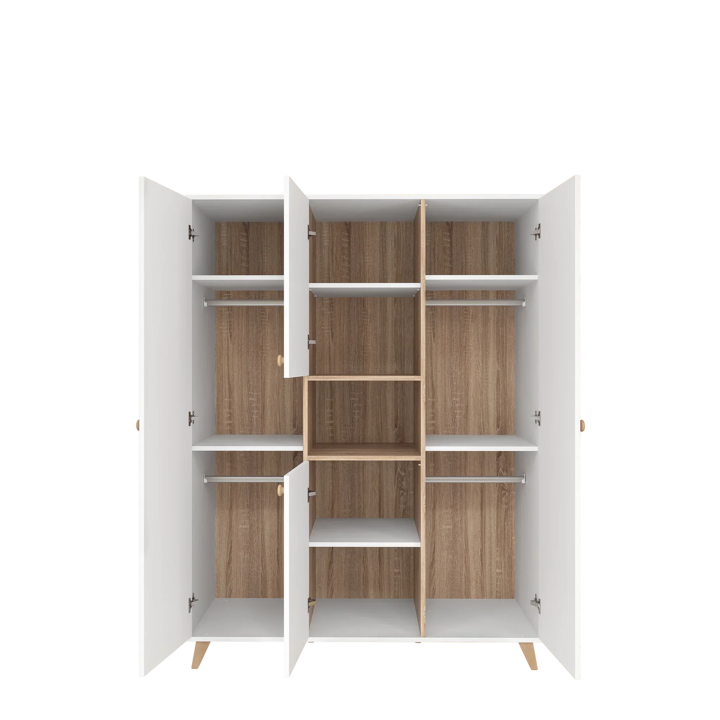 Faktum - 3-Door Baby Wardrobe Large Nursery Storage Cabinet - White