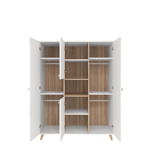 Faktum - 3-Door Baby Wardrobe Large Nursery Storage Cabinet - White