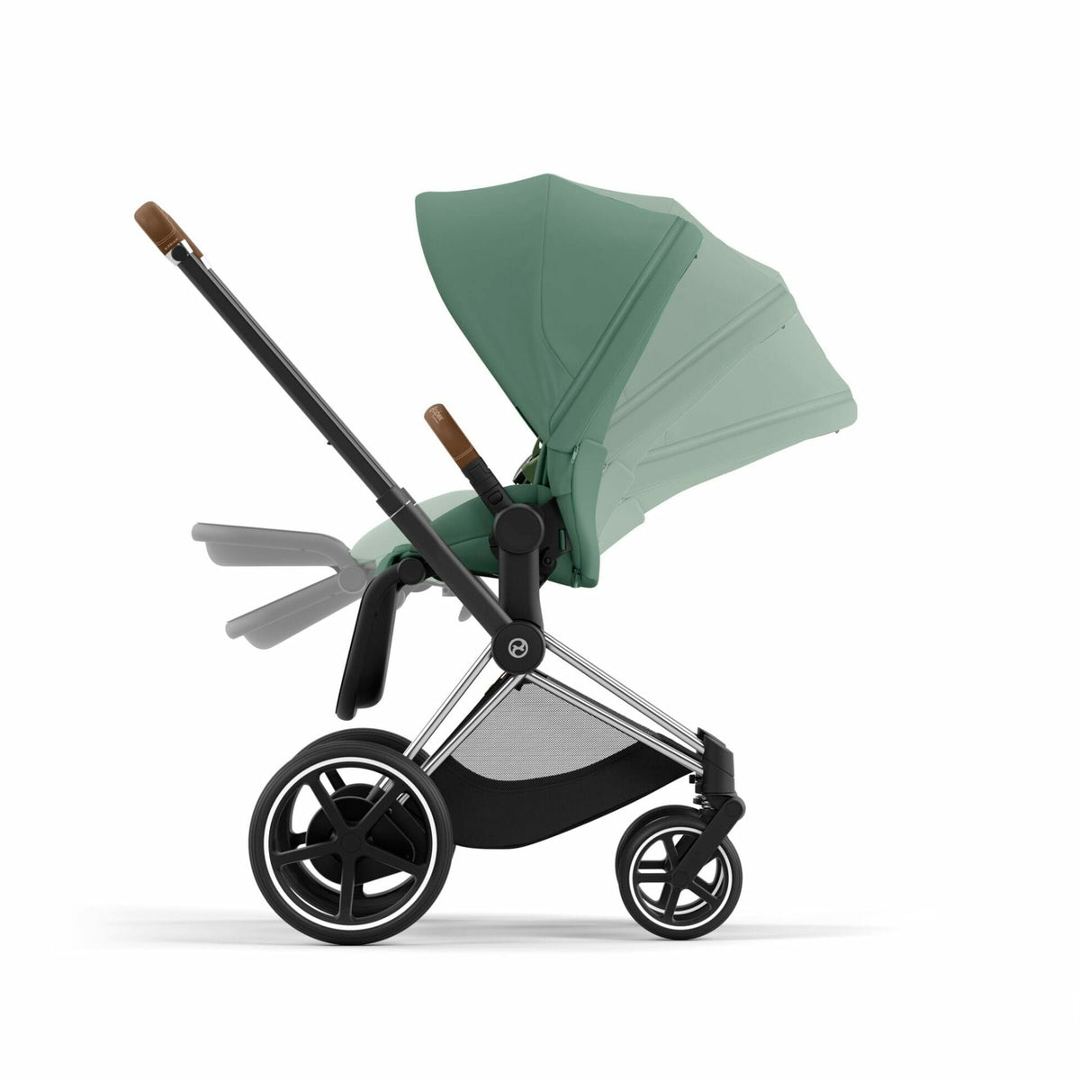 Cybex Priam Leaf Green + Cloud-T car seat (Bassinet, Base T & Adapters are optional)