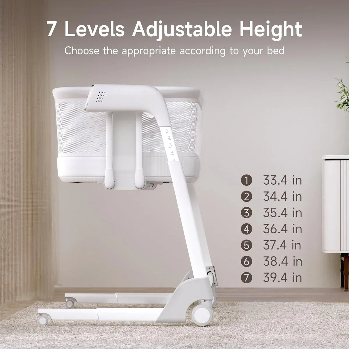 Miila Nova Smart Soothing Bassinet – 2-in-1 Baby Bassinet & Playpen