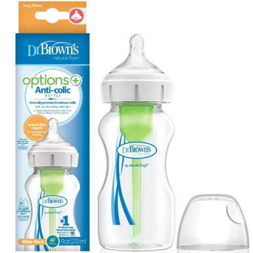 Dr Brown's 270 ml Anti-Colic Options+ W/ N bottle, w/L2 nipple, 1-pac
